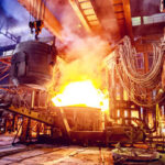 Steel, Factory, Business, Industry, Africa - Scrap metal being poured into an Electric Arc Furnace